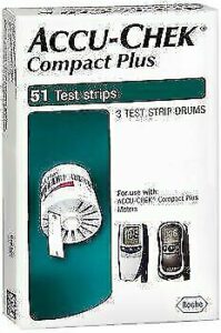 accu chek compact plus test strips drum